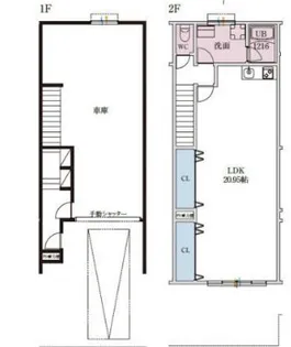 仮称)西昆陽ガレージハウスの間取り