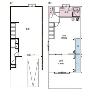 仮称)西昆陽ガレージハウスの間取り