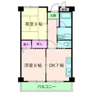 兵庫県尼崎市下坂部2丁目【アパート】の間取り