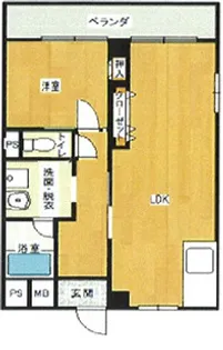大阪府大阪市中央区島町1丁目【アパート】の間取り