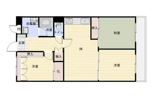 パレス朝霧ヶ丘【1階】の間取り