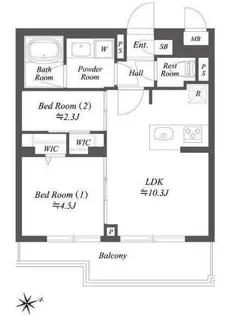 ブランシエスタ用賀【3階】の間取り