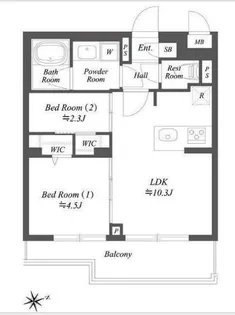 ブランシエスタ用賀【2階】の間取り