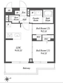 ブランシエスタ用賀【2階】の間取り