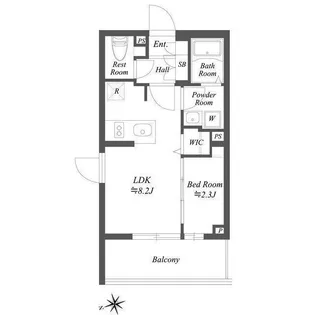 ブランシエスタ用賀【2階】の間取り