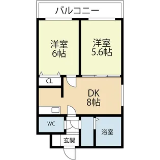 クレストパーク大濠【4階】の間取り