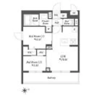 ブランシエスタ用賀【2階】の間取り