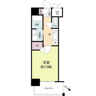 グランカーサ渡辺通【5階】の間取り