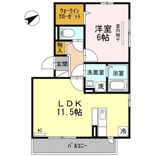 兵庫県西宮市甲子園六番町【アパート】の間取り