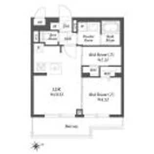 ブランシエスタ用賀【4階】の間取り