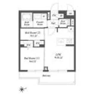 ブランシエスタ用賀【2階】の間取り