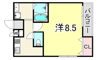 兵庫県尼崎市南塚口町3丁目【アパート】の間取り