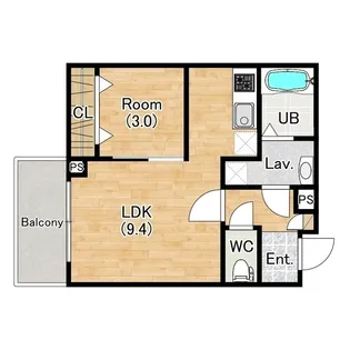 ジーメゾン神戸セレーナ【2階】の間取り