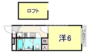 レオパレスさつき【2階】の間取り