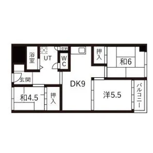 夢野ハイタウン 3号棟【10階】の間取り