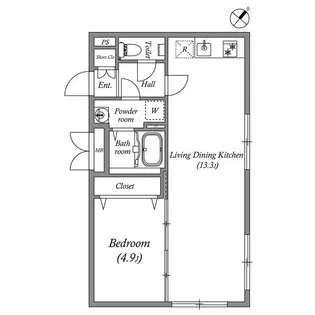 LEGALAND都立大学Ⅱ【3階】の間取り