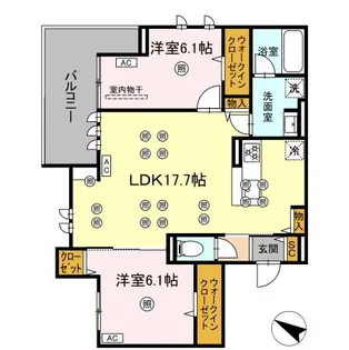 GrandValley 博多【2階】の間取り