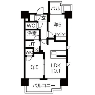 大阪府大阪市中央区瓦屋町2丁目【マンション】の間取り