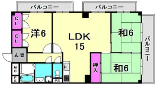 フローレンス西宮III【3階】の間取り