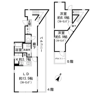 W−HOUSEⅢの間取り
