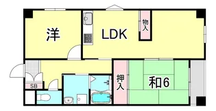 AXISクオーターパレル木津山【3階】の間取り