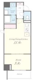 大阪府大阪市中央区東平2丁目【マンション】の間取り