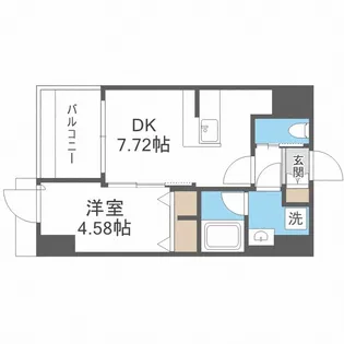 大阪府大阪市浪速区稲荷1丁目【マンション】の間取り