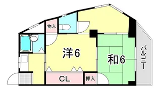 浜甲シーサイドマンション【2階】の間取り