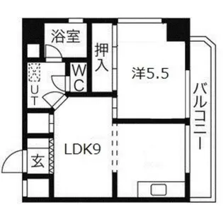 大阪府大阪市中央区東平1丁目【マンション】の間取り