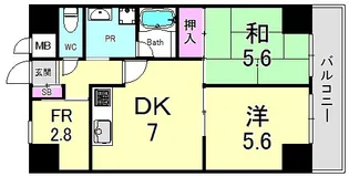 兵庫県神戸市中央区御幸通3丁目【マンション】の間取り
