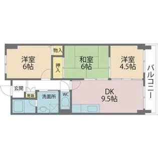 兵庫県尼崎市栗山町2丁目【マンション】の間取り