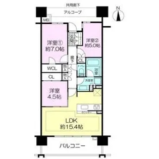 クレヴィアタワー神戸ハーバーランド【10階】の間取り