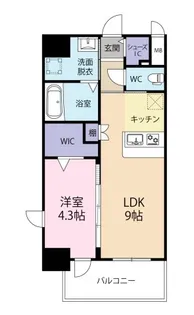 リレア山王【8階】の間取り