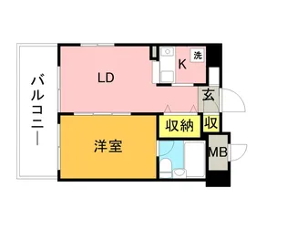福岡県福岡市中央区清川1丁目【マンション】の間取り