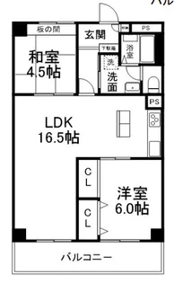 明舞北センター1号棟【8階】の間取り