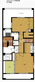 エルスタンザ渡辺通【5階】の間取り