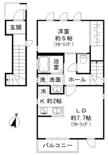 東京都目黒区東が丘2丁目【アパート】の間取り