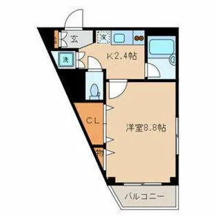 東京都目黒区上目黒2丁目【マンション】の間取り