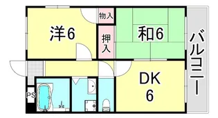 兵庫県尼崎市武庫川町2丁目【マンション】の間取り