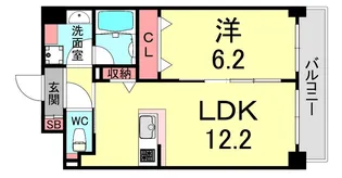 兵庫県神戸市東灘区本庄町1丁目【マンション】の間取り