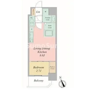 セレニテ夕陽丘エクラ【3階】の間取り