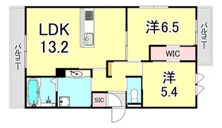 エステート奥二見【2階】の間取り