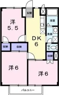 ニューシティー田中Ⅱ【2階】の間取り