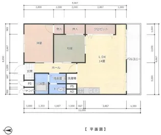 明石本町ビル住宅【3階】の間取り