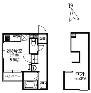 Felicia箱崎【1階】の間取り