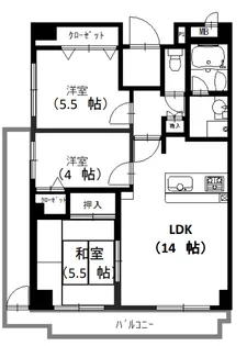 コモンパレス清水が丘【6階】の間取り