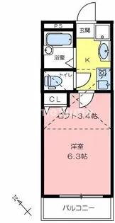 アミティエ山手【2階】の間取り