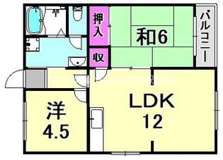 兵庫県尼崎市武庫之荘7丁目【アパート】の間取り