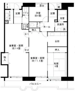 UR都市機構ハーバーランド神戸駅前【8階】の間取り