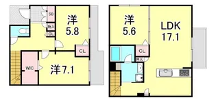 プレミアムコート甲子園の間取り